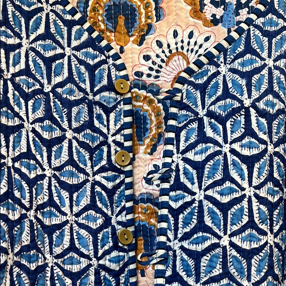 Reversible Block Print Quilted Jacket - Picture 5 of 5